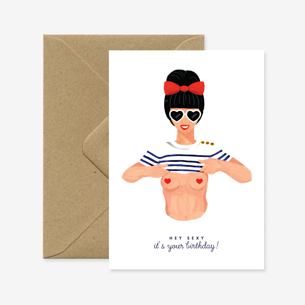 Postkaart 'Sexy Happy Birthday'