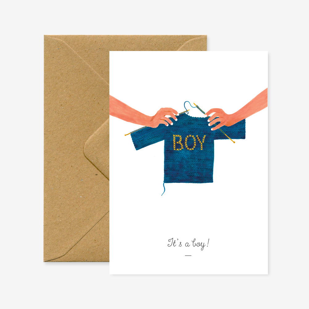 Postkaart 'It's a boy'