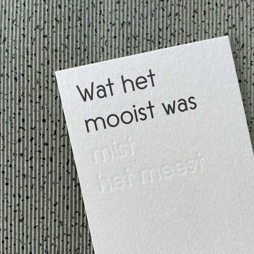 Moois mist het meest