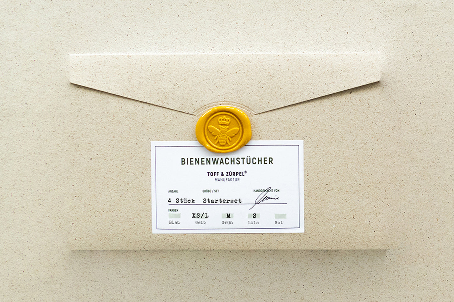 Grote bijenwasdoek (L - 42×36 cm)