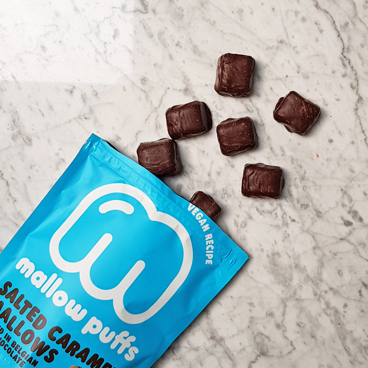 Salted Caramel Mallows dunked in Belgian Dark Chocolate