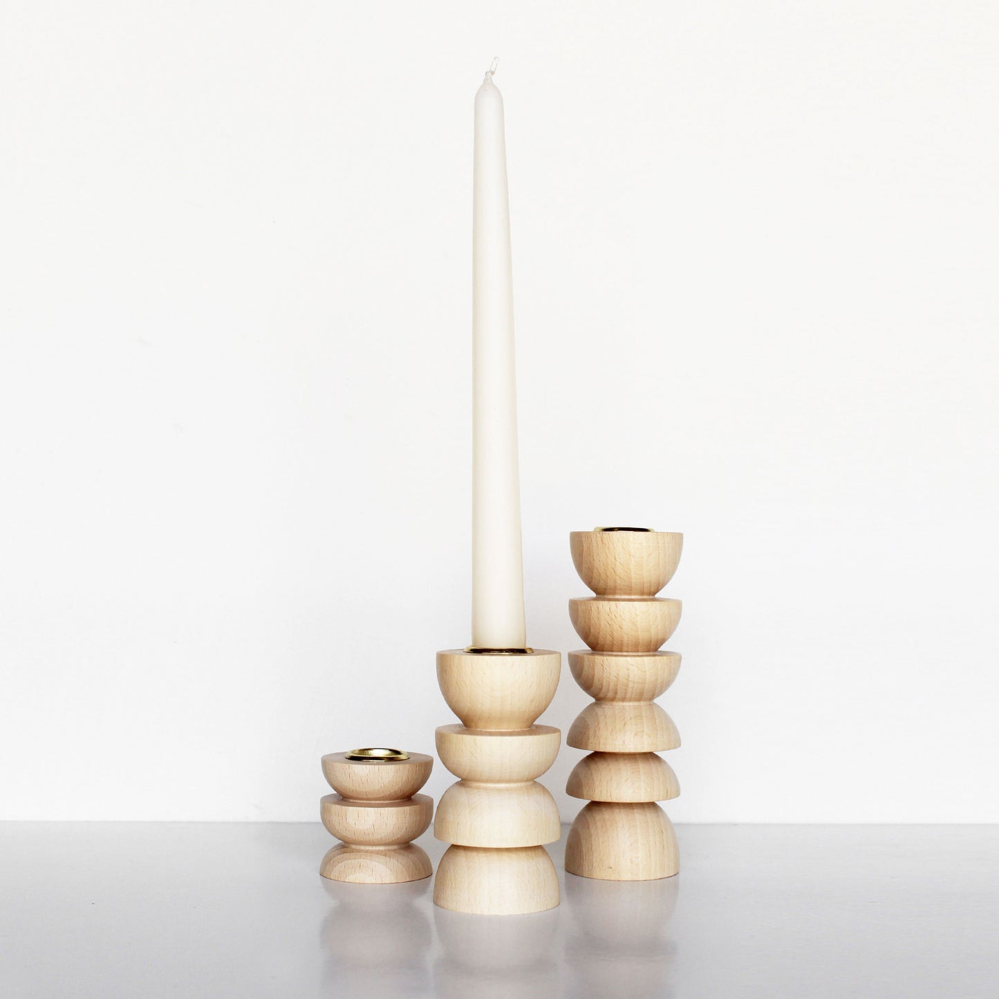 Kandelaar hout totem medium nr° 4