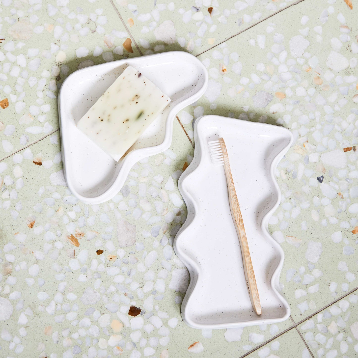 Keramische Wave Tray - Rechthoek White
