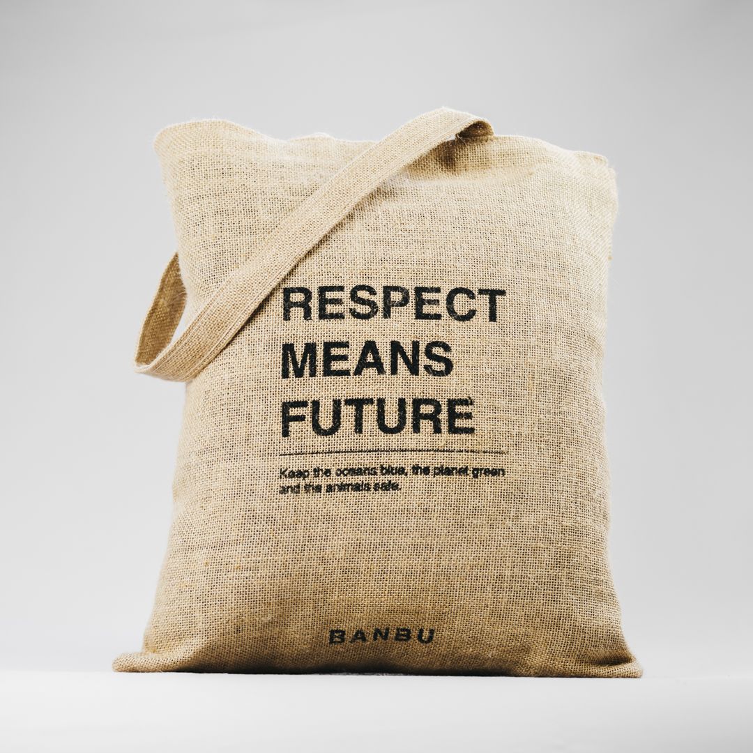 Jute draagtas - respect means future