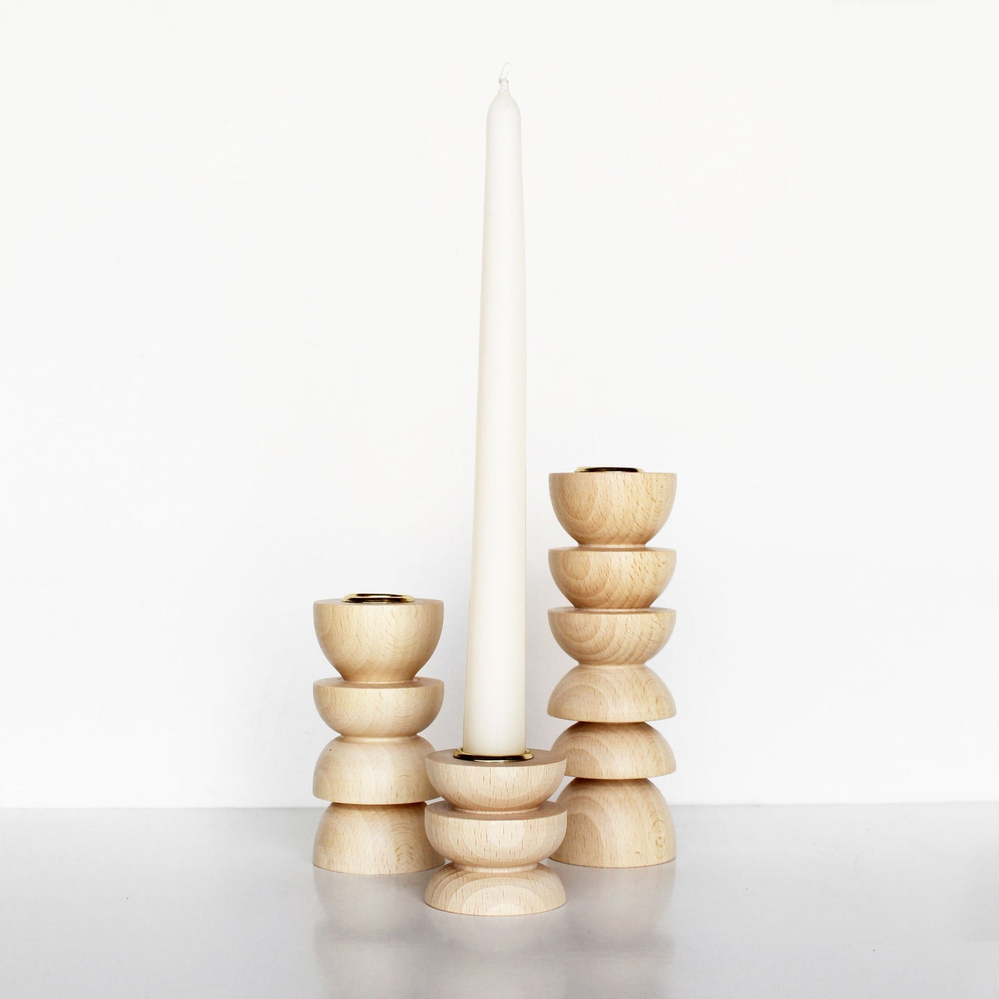 Kandelaar hout totem laag nr° 4