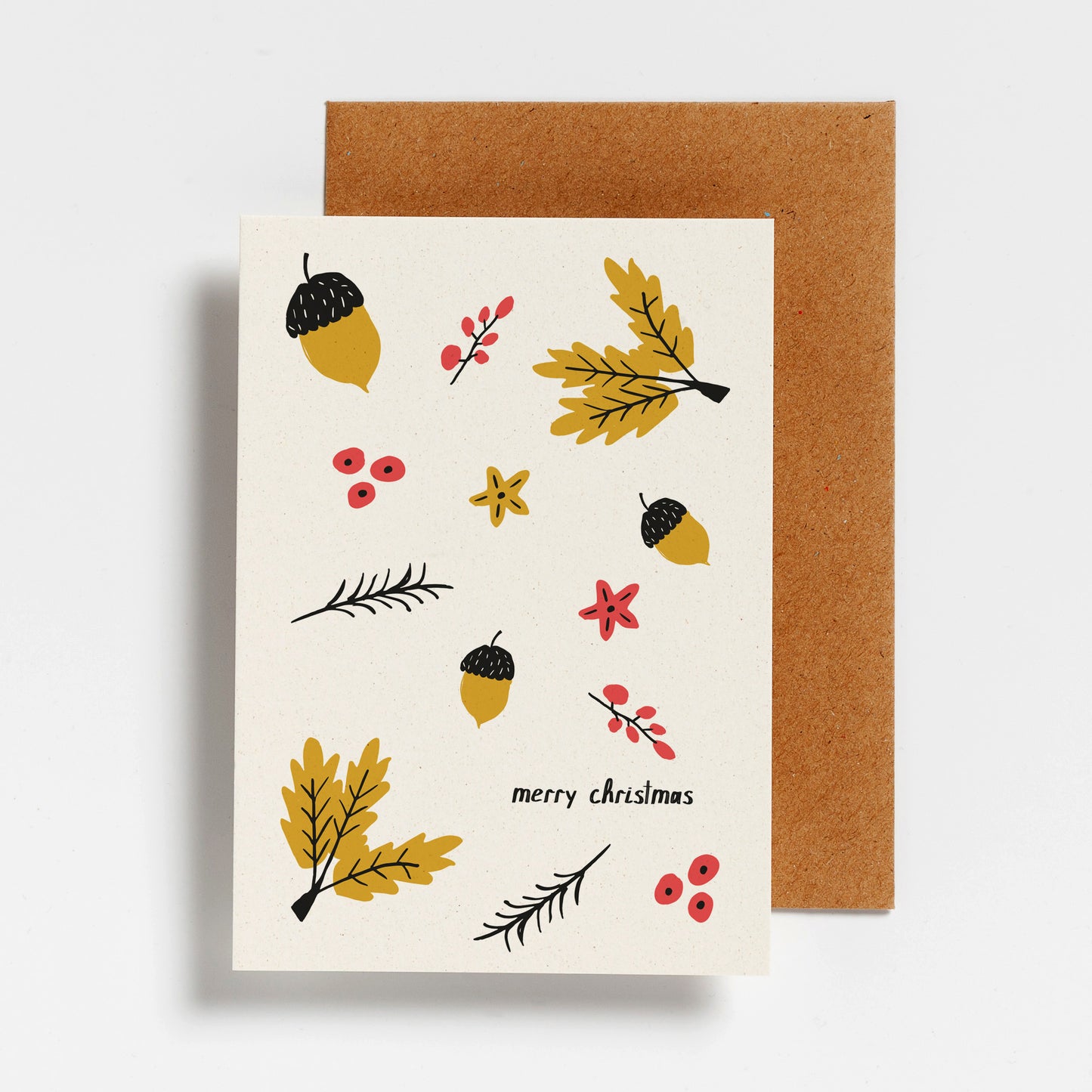 Postkaart 'MERRY CHRISTMAS TWIGS'