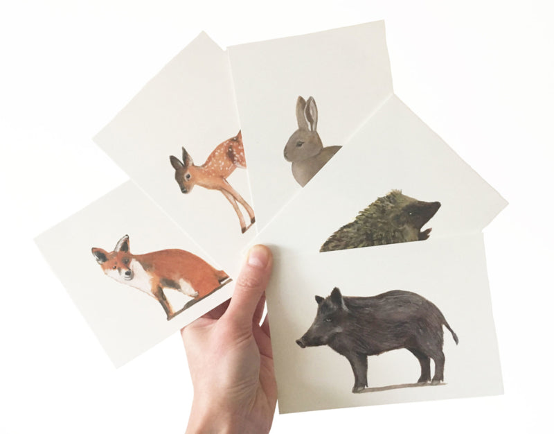 Postkaart 'jonge edelhert'