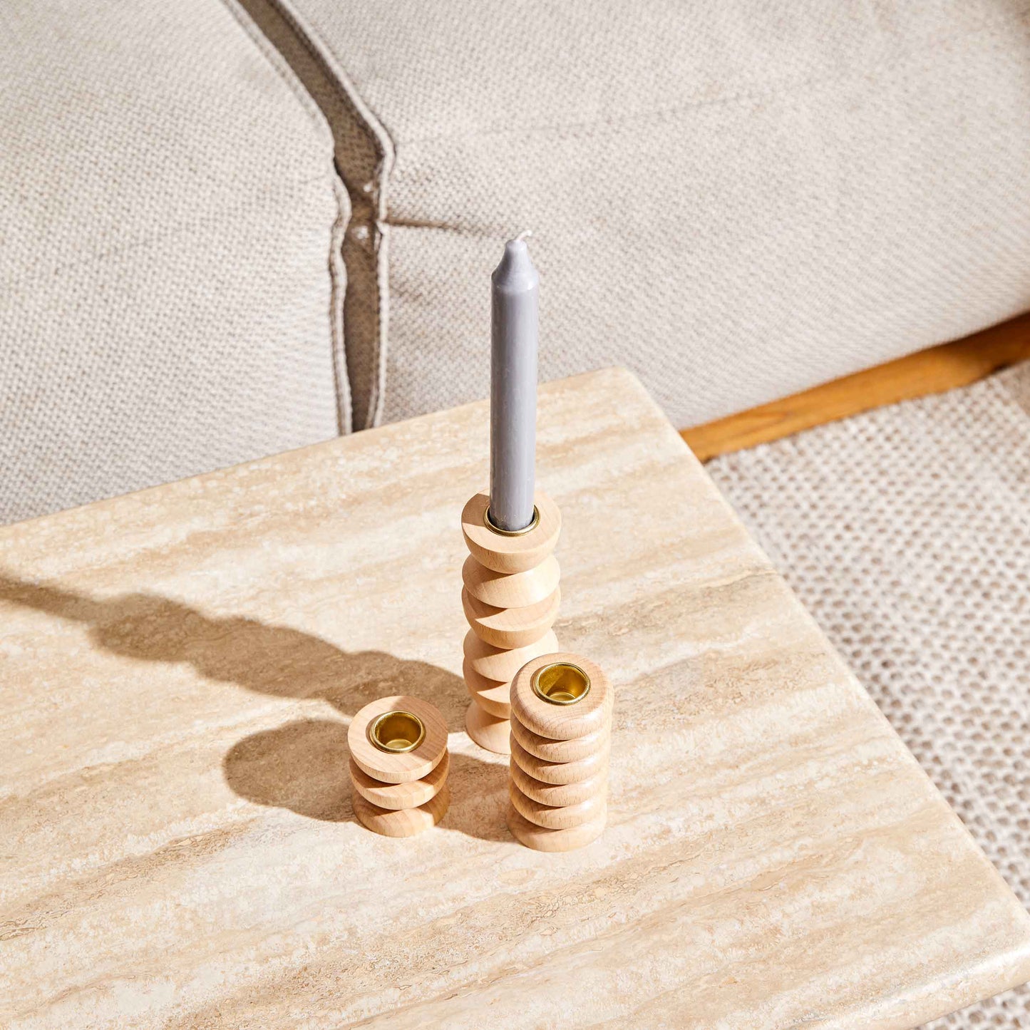 Kandelaar hout totem laag nr° 4