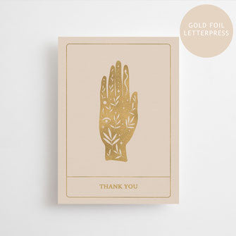 Postkaart 'Thank you' - golden edition