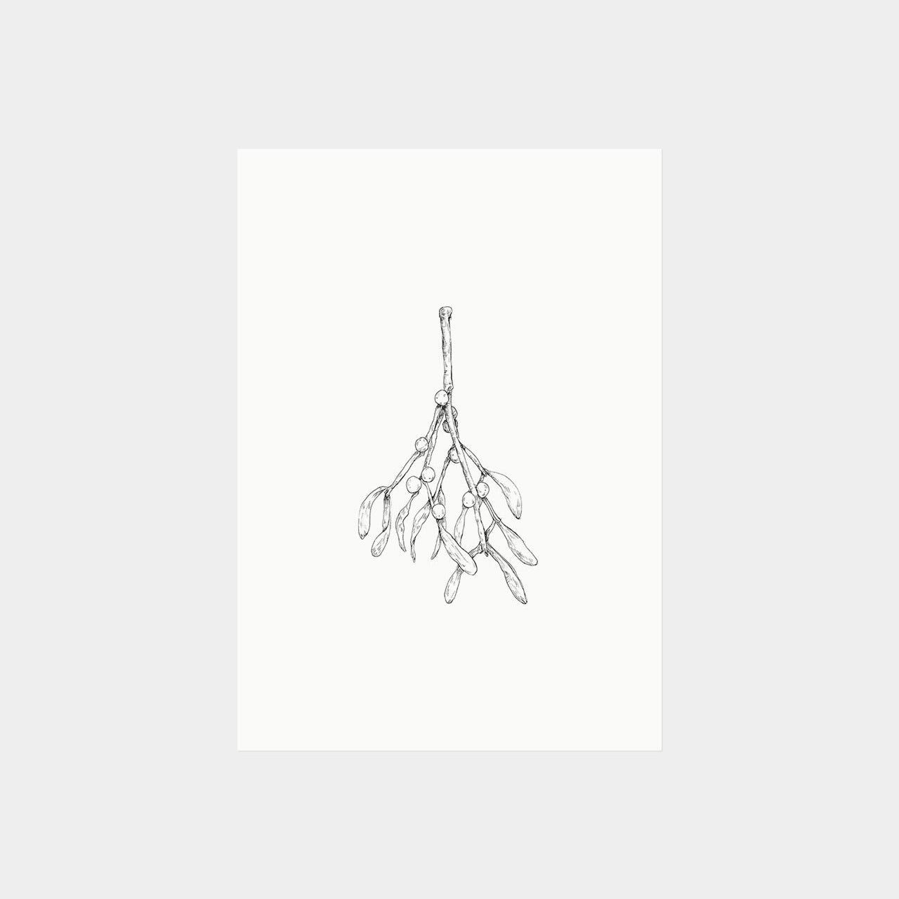 minikaartje/cadeaulabel 'maretak'
