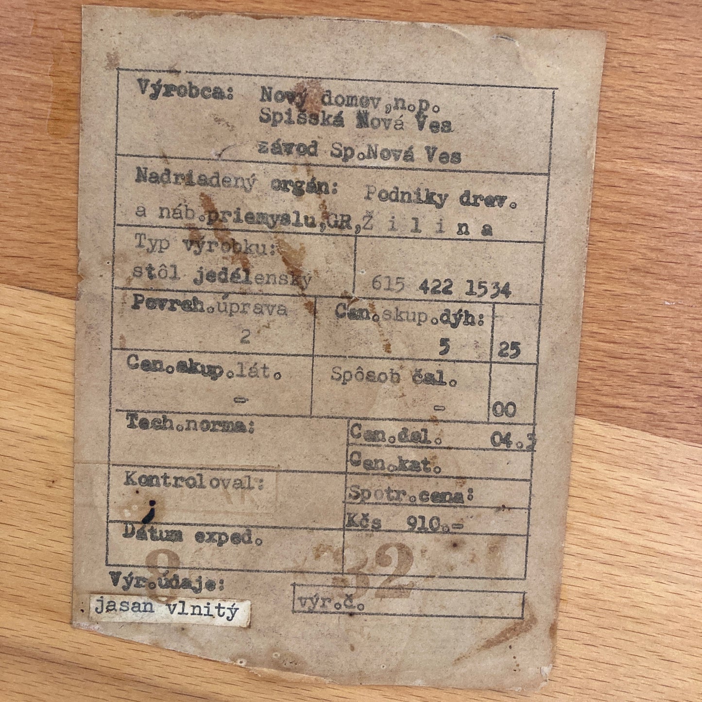 Mooie vintage eettafel van 1969