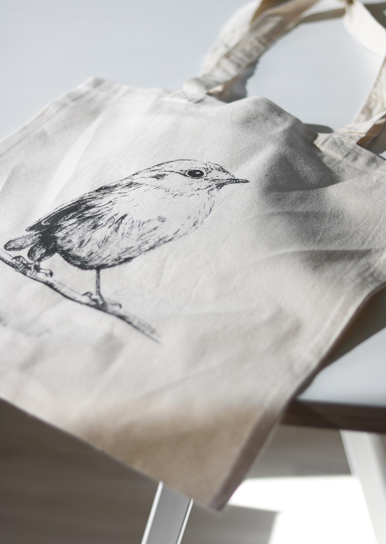 Canvas tas - roodborstje