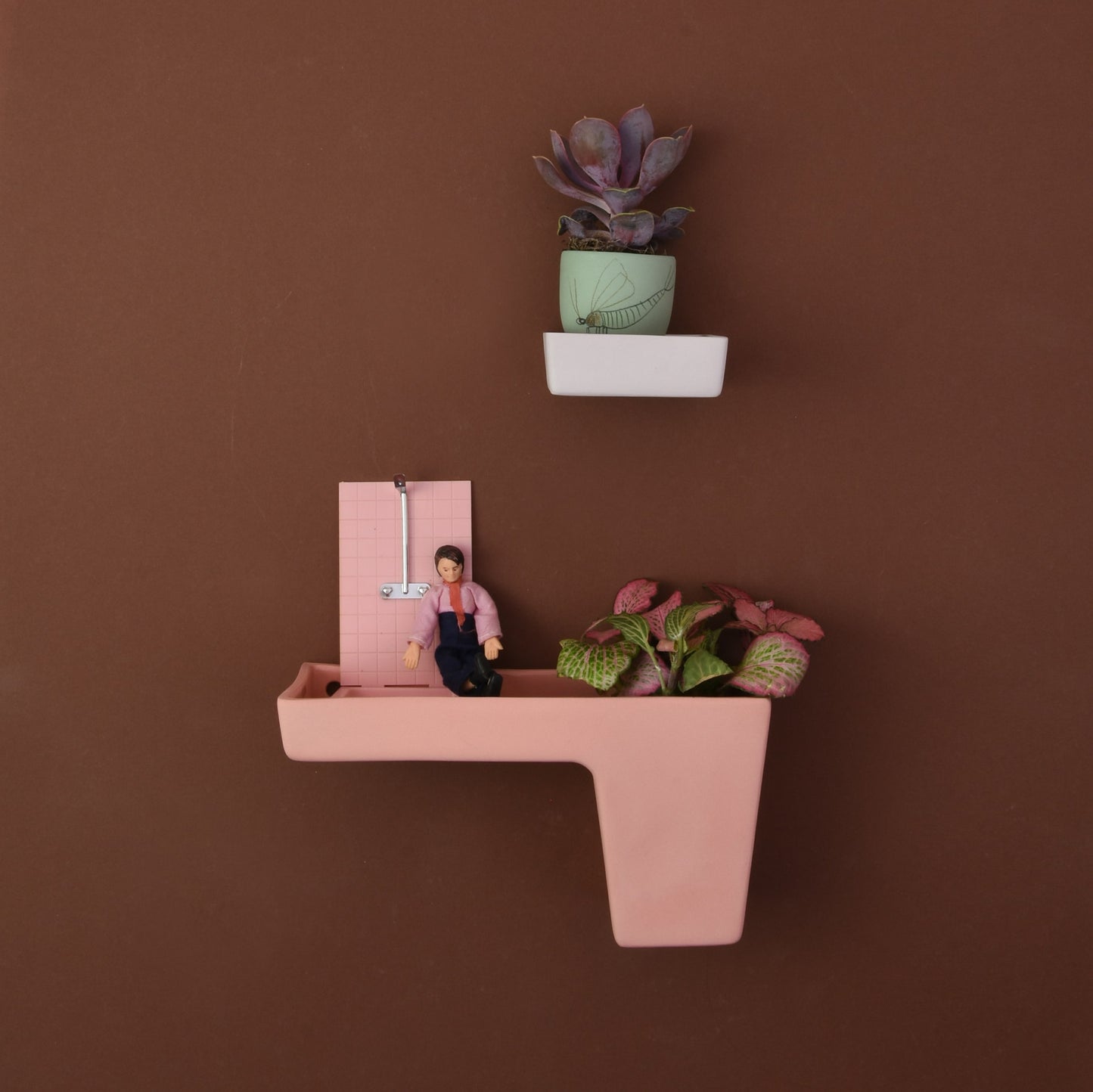 Wall storage - Planter - L - Coral