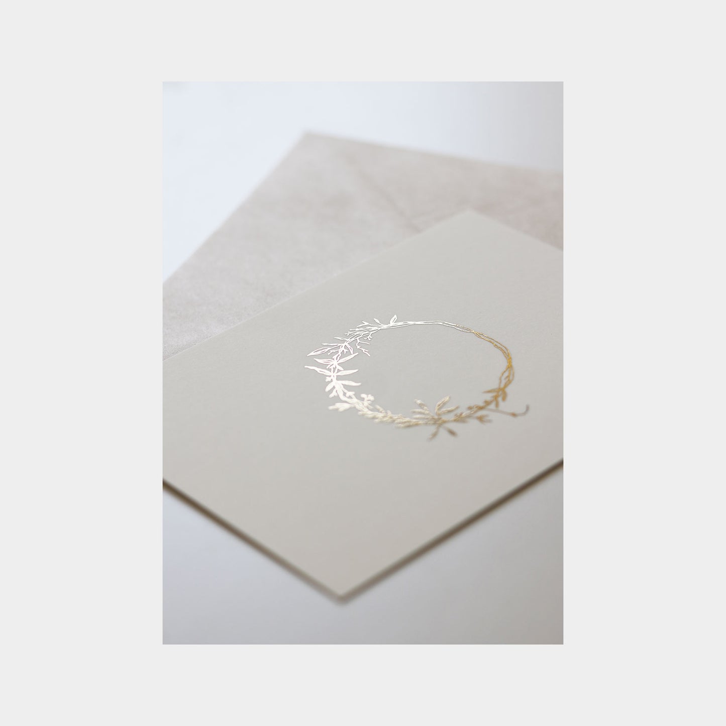 Postkaart 'Krans' - goudfolie