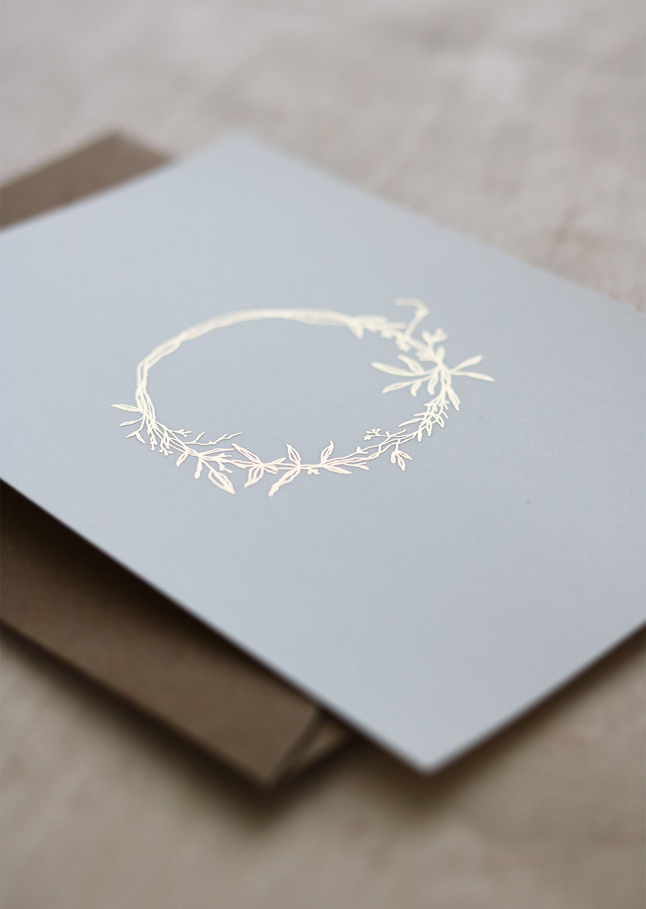 Postkaart 'Krans' - goudfolie