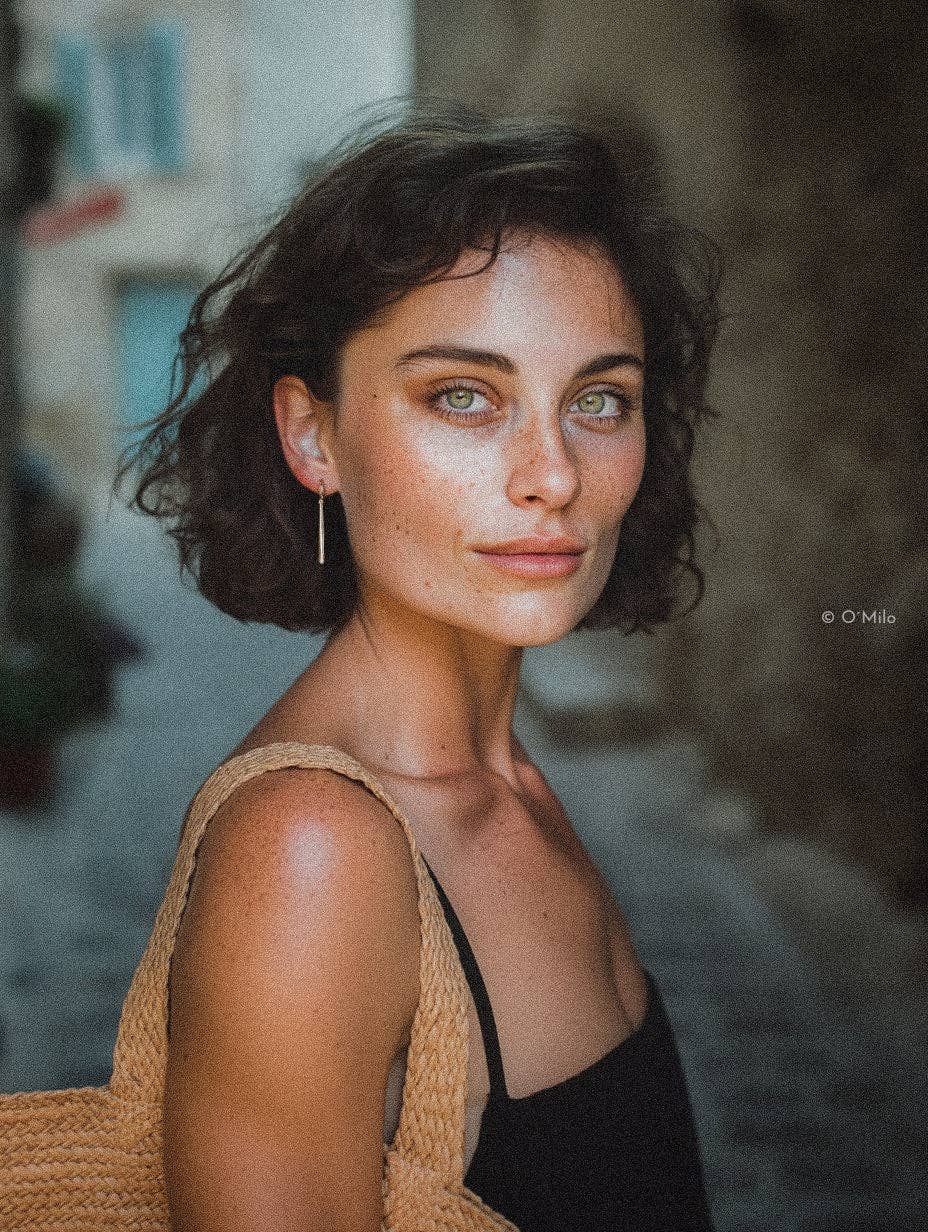 Gouden pendeloorbellen. Vela