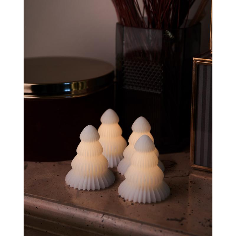 Claire mini dennenboompjes, 4 stuks (7 cm)