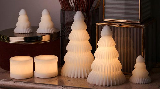 Claire mini dennenboompjes, 4 stuks (7 cm)