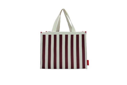 shopper | knitted stripes | mist + fig