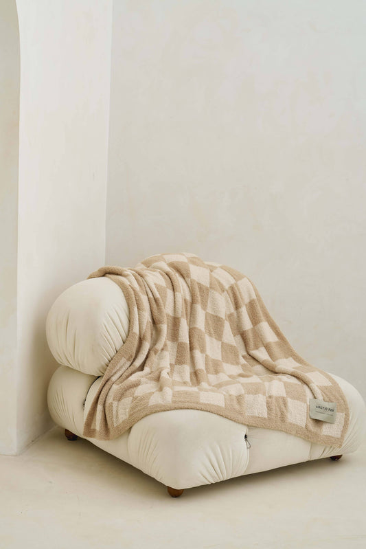 De Teddy Plaid - 100% gerecycled - Beige ruit