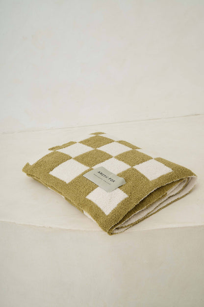 De Teddyplaid - 100% gerecycled - Kaki geruit