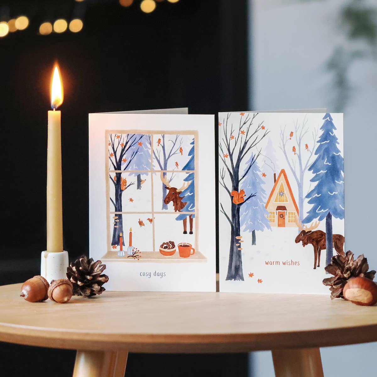 Kerstkaart boszicht