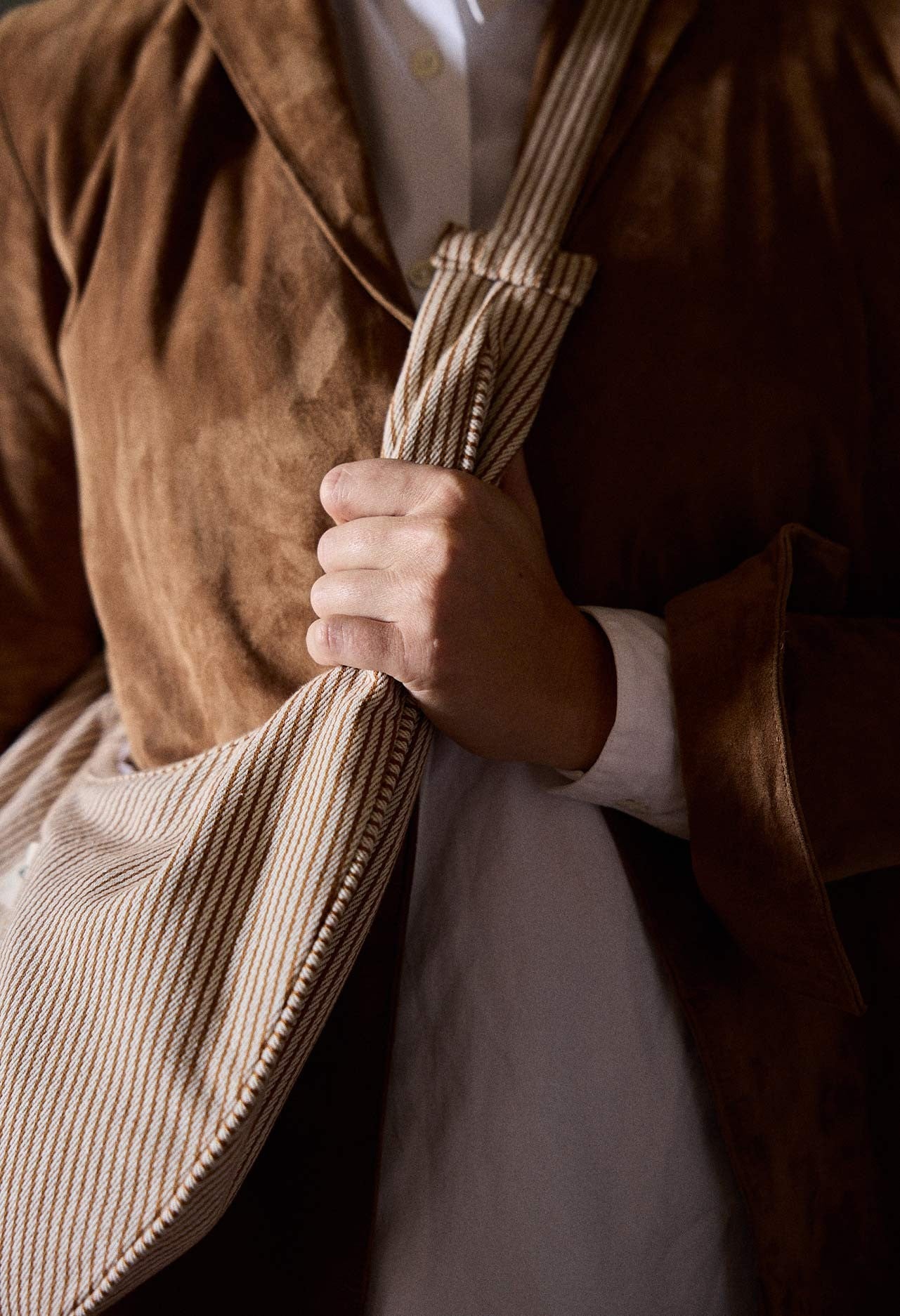 New Body tas met fijne streepjes