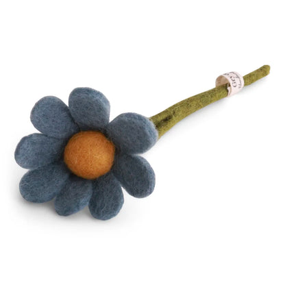 Kleine anemoon met blad – zeeblauw