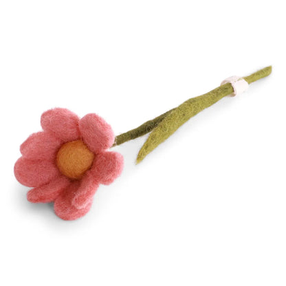Kleine anemoon met blad – roze