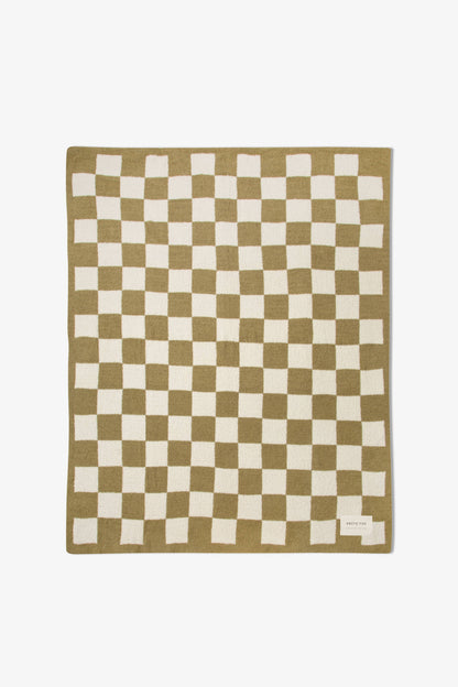 De Teddyplaid - 100% gerecycled - Kaki geruit