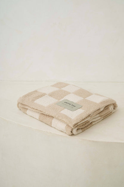 De Teddy Plaid - 100% gerecycled - Beige ruit