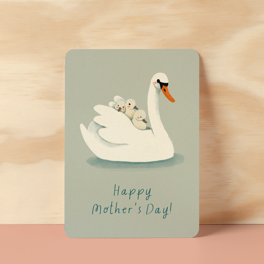 Postkaart  'Swan Mum'