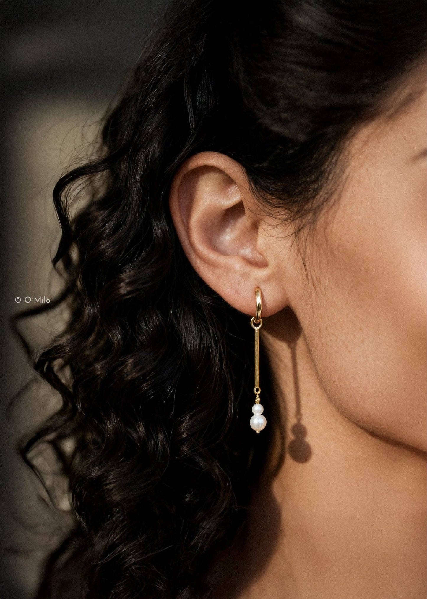 Pareldruppel oorbellen 'Elise'