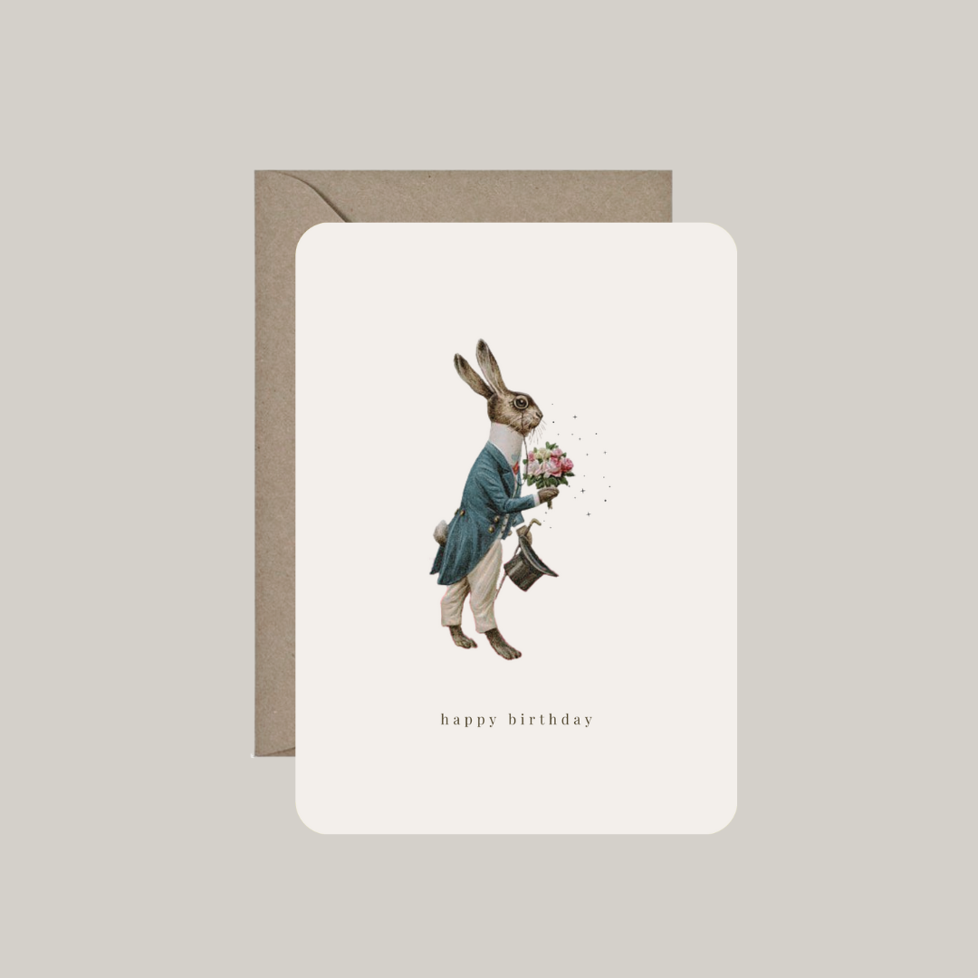 Postkaart 'happy birthday' met enveloppe