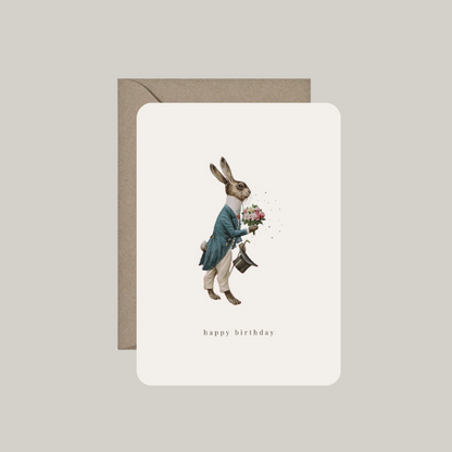 Postkaart 'happy birthday' met enveloppe