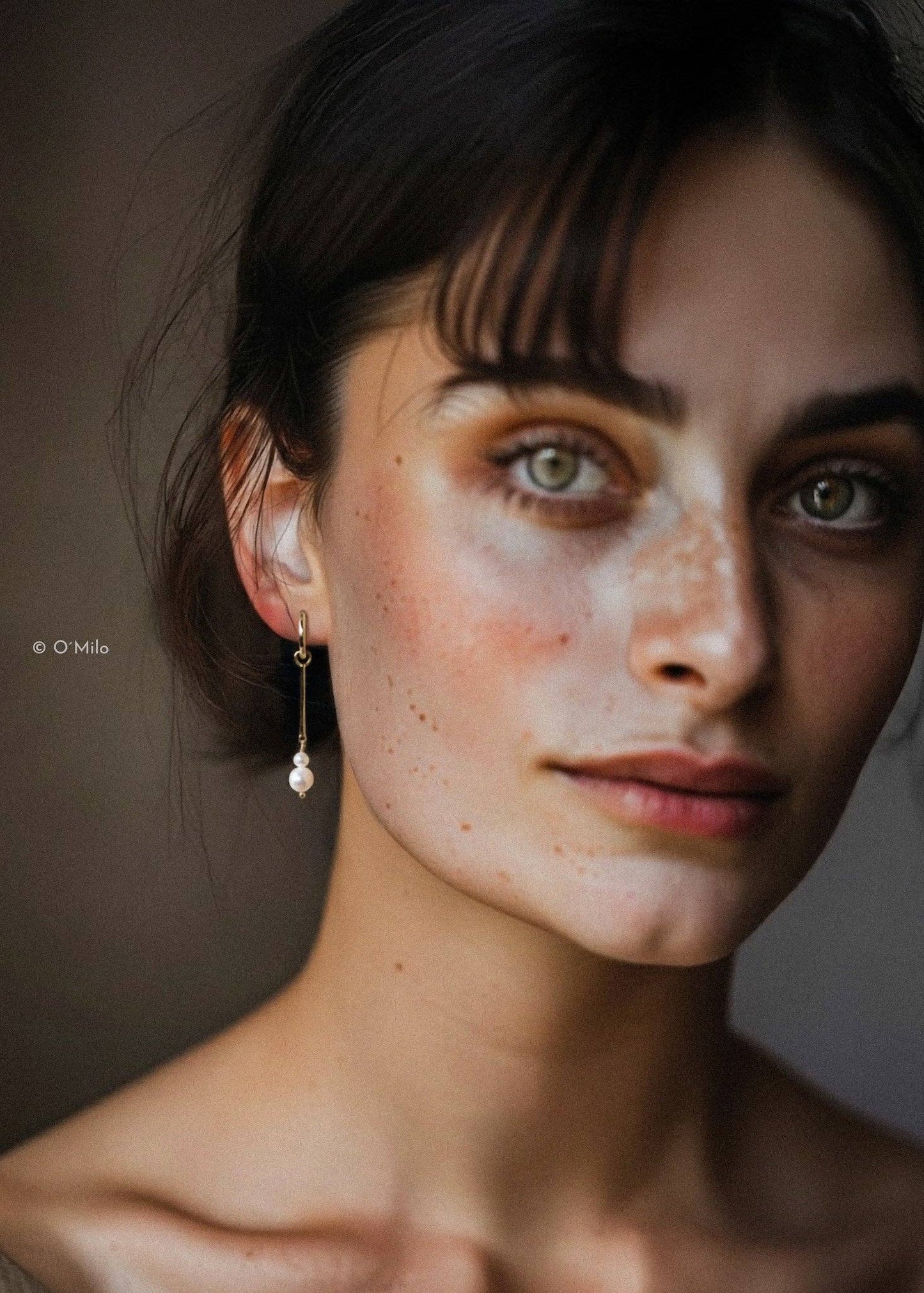 Pareldruppel oorbellen 'Elise'