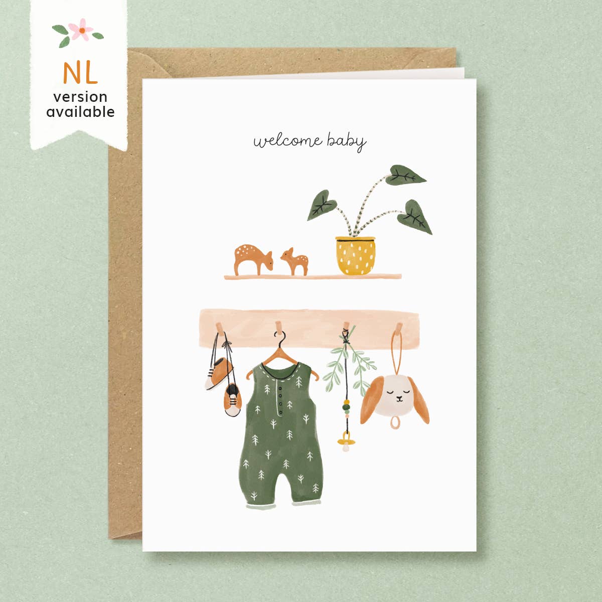 Babykaart rompertje - Welcome baby