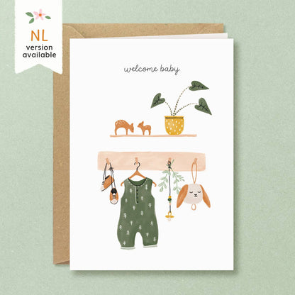Babykaart rompertje - Welcome baby