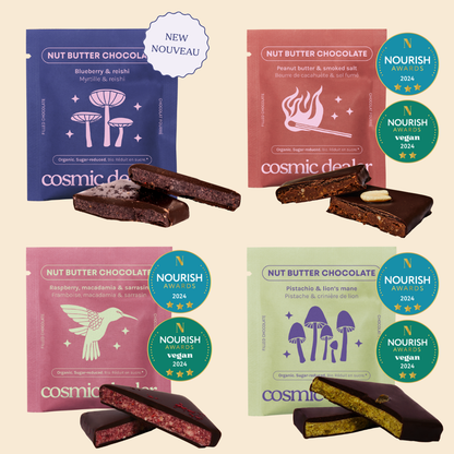 Doos met 7 stuks notenboterchocolaatjes  (bestsellersmaken)- Chakra-doos