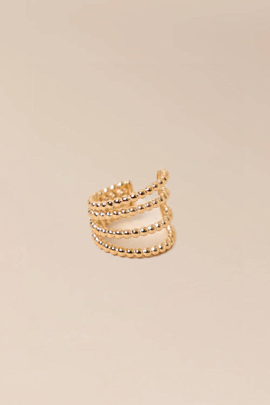 'Nisrine' earcuff met 4 kralenranken