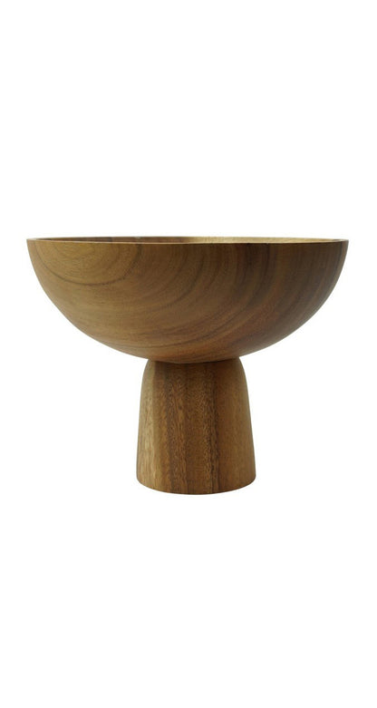 Fruitschaal acacia 'Pedestal round'