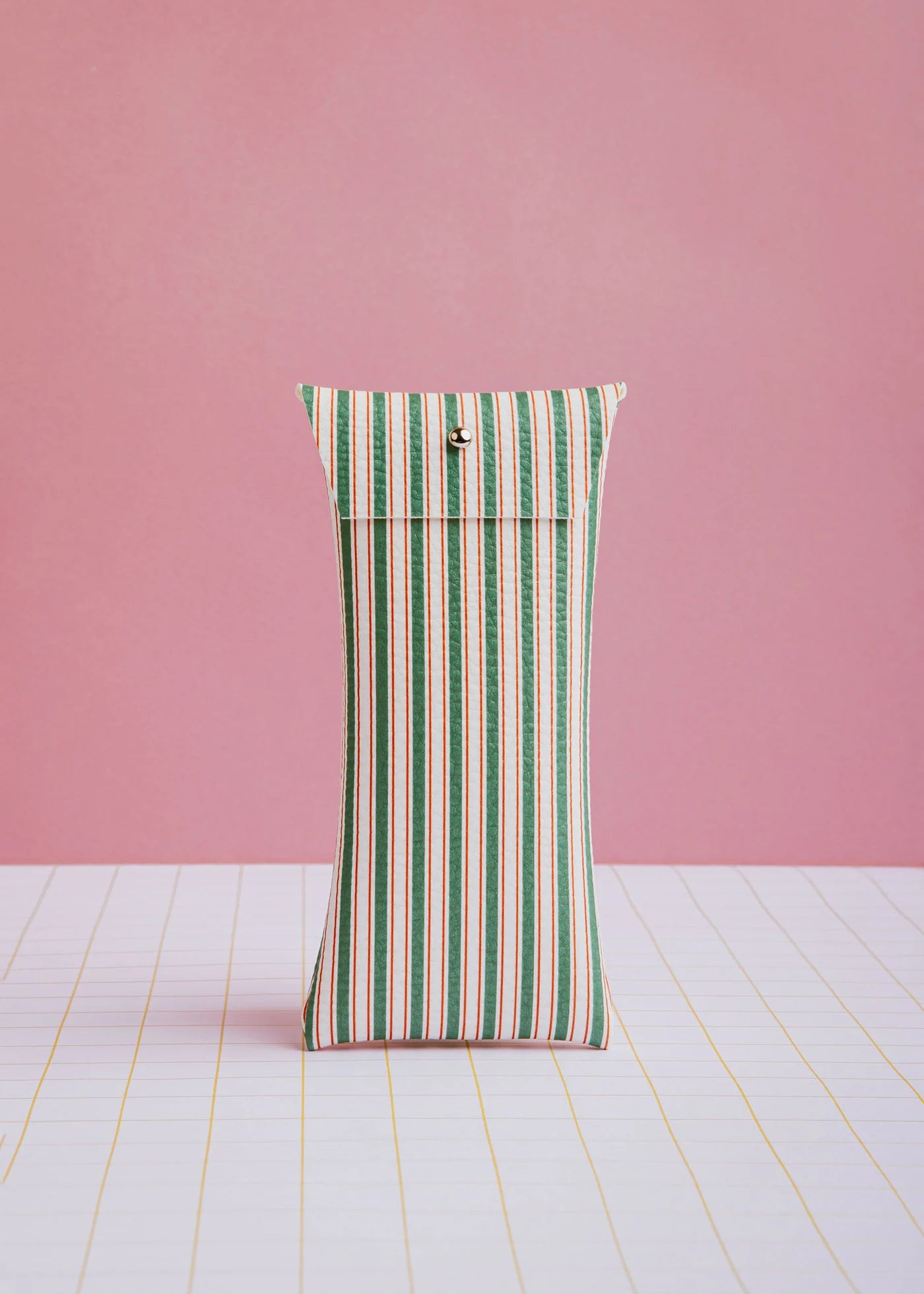 Brillenhoesje met groene strepen