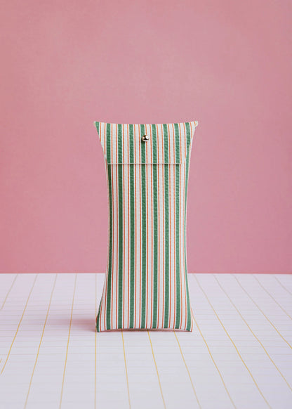 Brillenhoesje met groene strepen