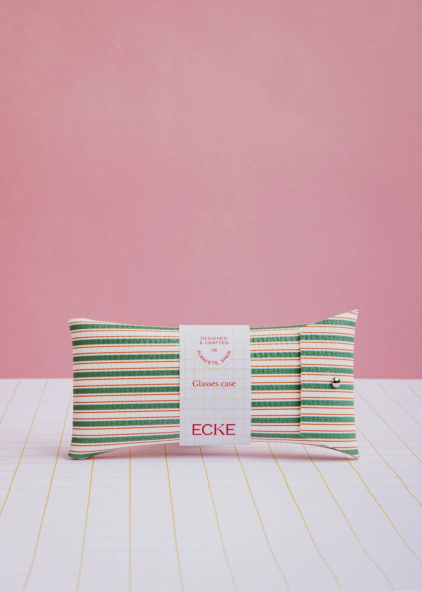 Brillenhoesje met groene strepen