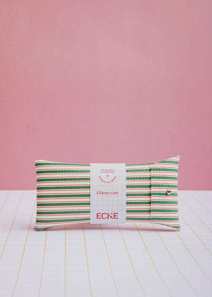 Brillenhoesje met groene strepen
