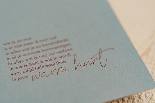 Gedicht 'In je warm hart'
