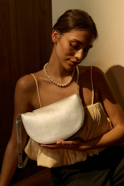 Farou - Half moon bag - hematite