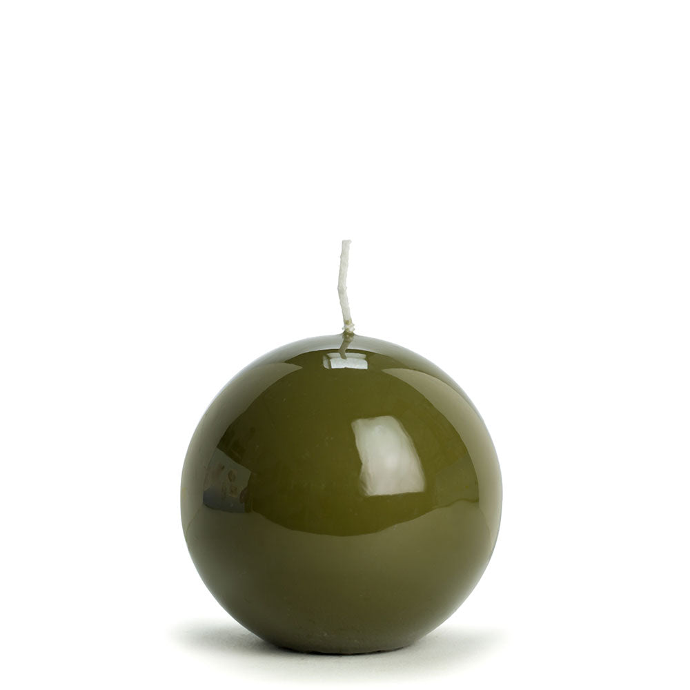 Hoogglans bolkaars - 8 cm - mosgroen