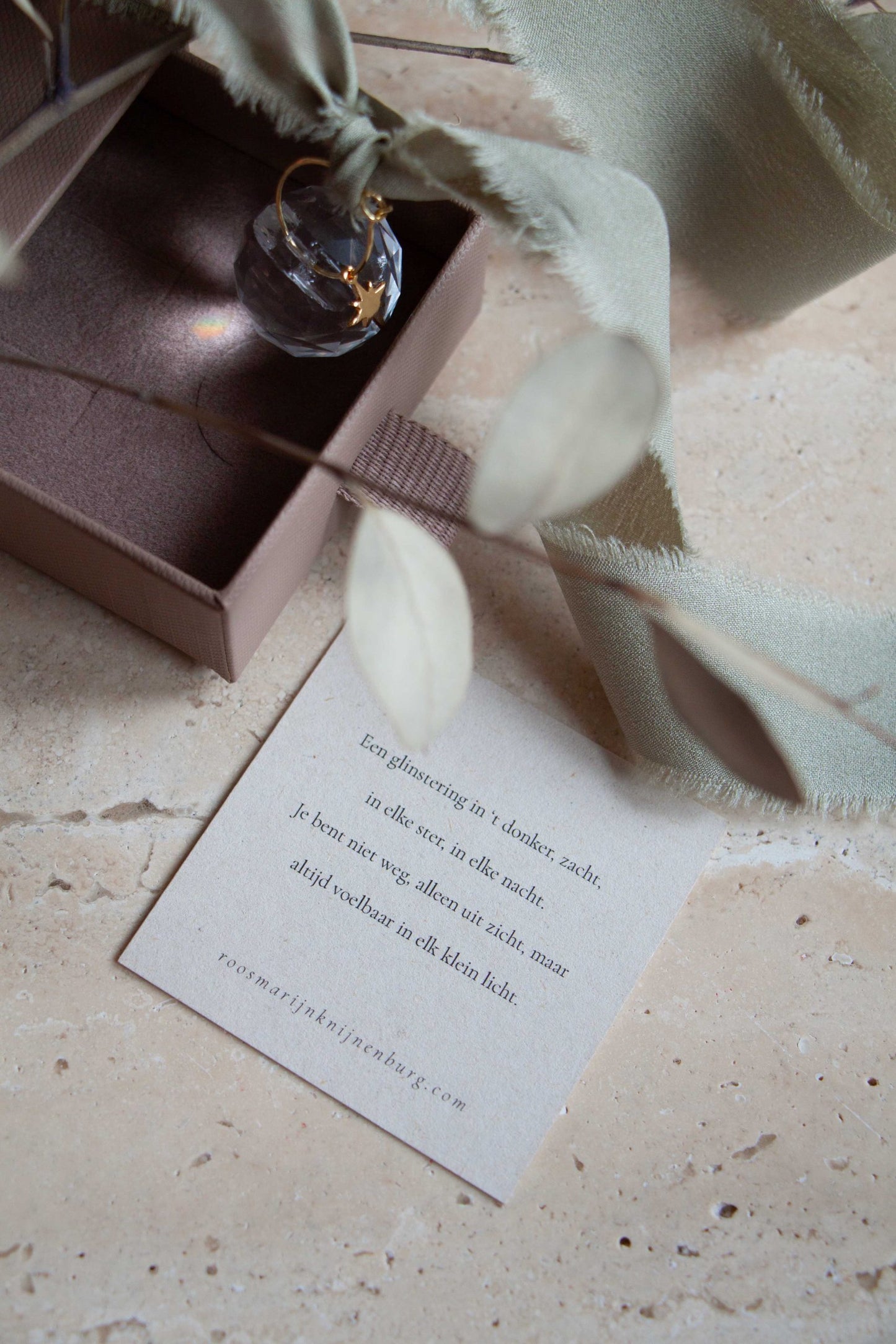 Kristal klein lichtje – met gedichtje