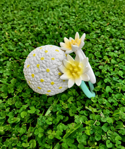 Sensory rubberen bal met bloemetjes
